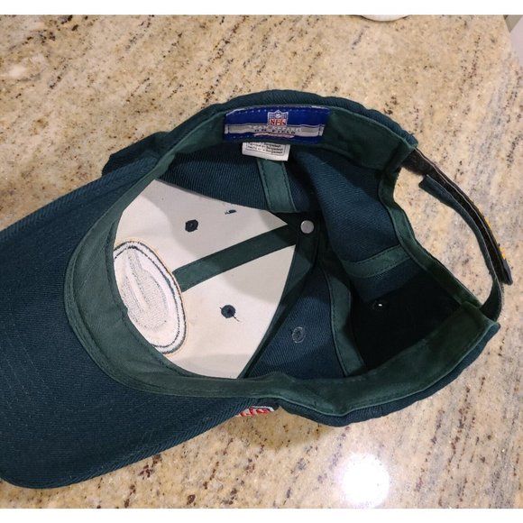 VTG Reebok On Field Green Bay Packers NFL Football Strapback Dad Hat Cap - Picture 10 of 12